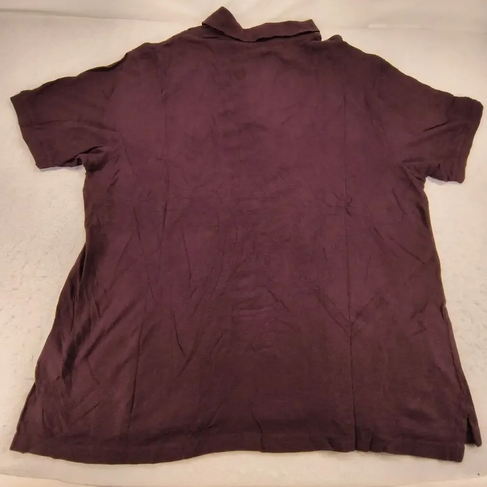 Polo Ralph Lauren Short Sleeve Collared Polo Shirt Mens Size 3XB Maroon Blue